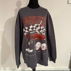 Gray Corvette Sports Car Sweater
